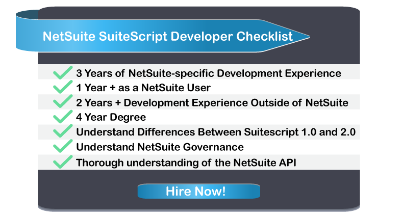 NetSuite-Suitescript-Developer-Checklist