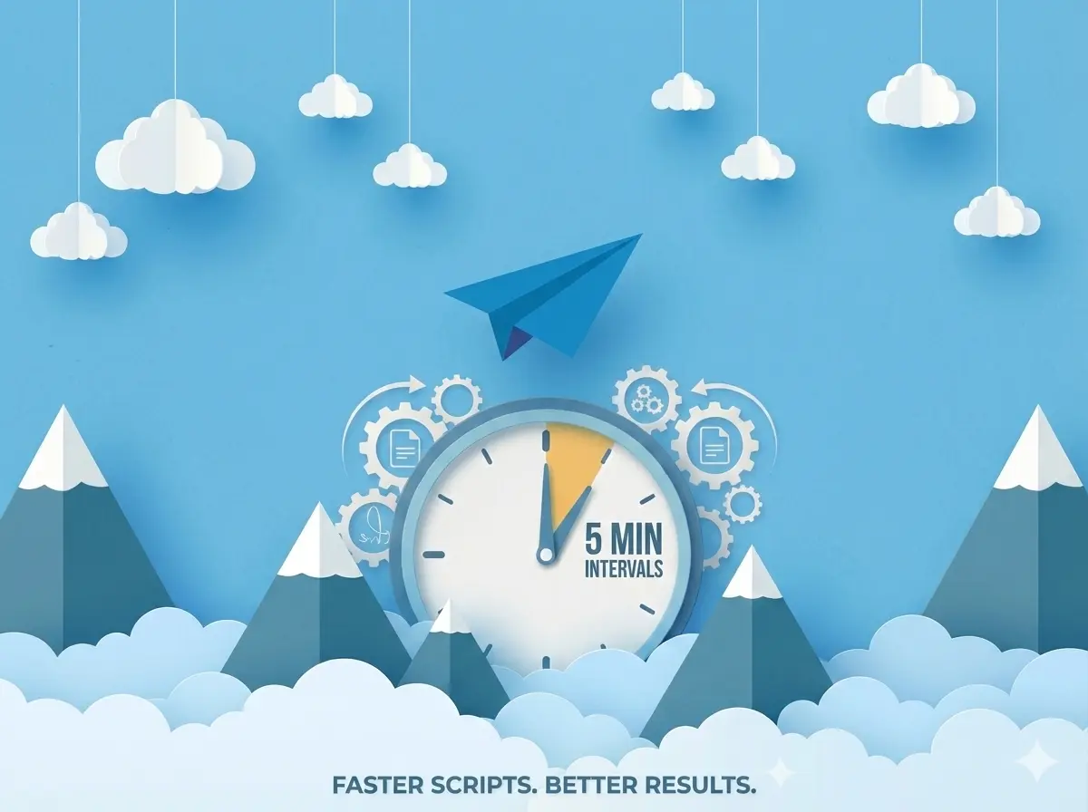 NetSuite 5-Minute Script Interval Bundle automation showing faster clock cycles
