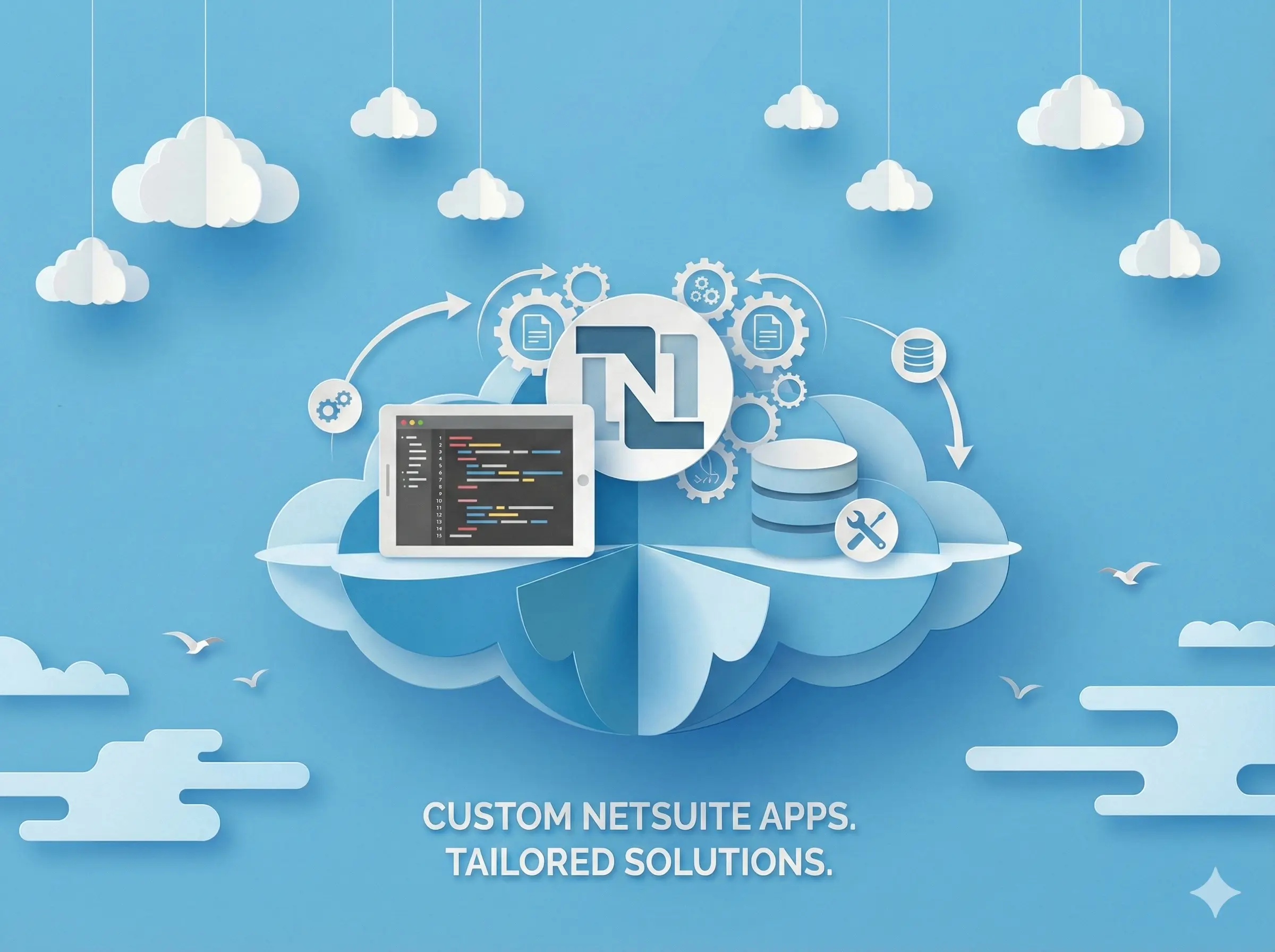 Illustration of custom native NetSuite apps and development tools