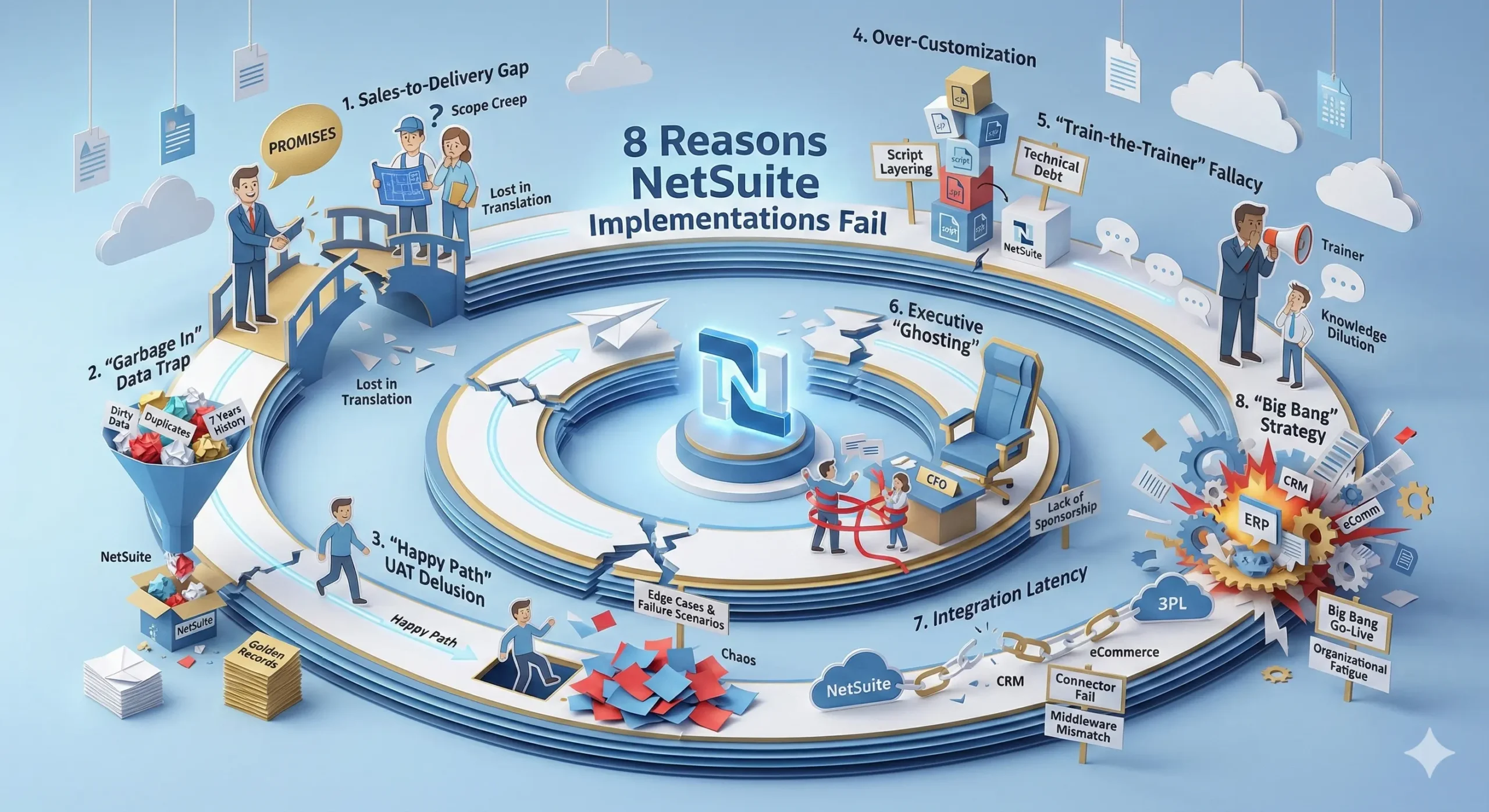 Chart showing common reasons for NetSuite implementation failure